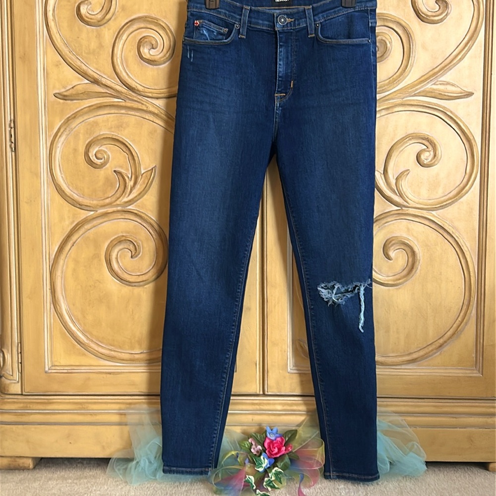 Hudson Blair Jeans High Rise Ankle Super Skinny Denim Blue
